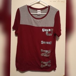 3/30 Maroon PINK VS T - Shirt
